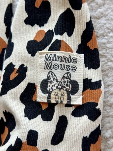 3 iplik kumaş kız çocuk taytlı kışlık takım(minnie-leopar)