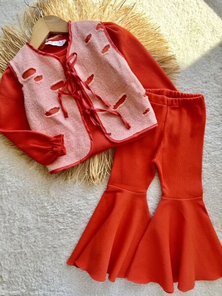 Kız çocuk özel seri vintage takım(kaşkorse)