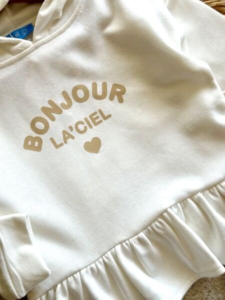 Laciel bonjour kız çocuk kadife taytlı kışlık takım