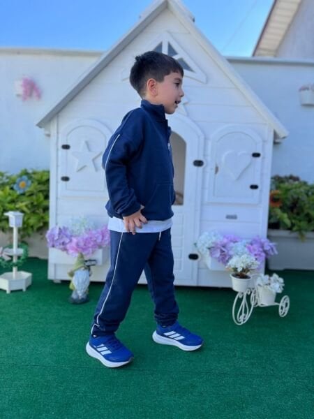 3 iplik kumaş unisex yarım fermuarlı takım