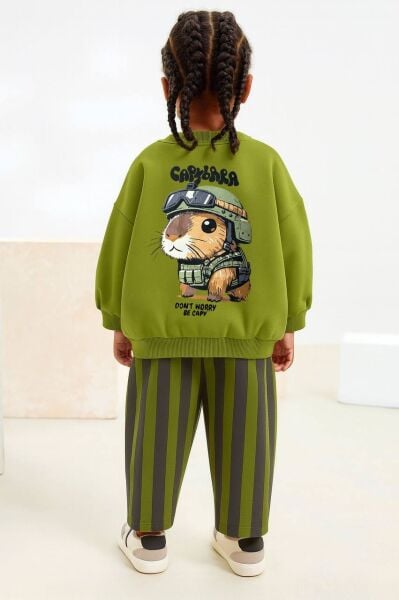 3 iplik kumaş unisex kışlık takım