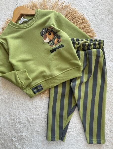 3 iplik kumaş unisex kışlık takım