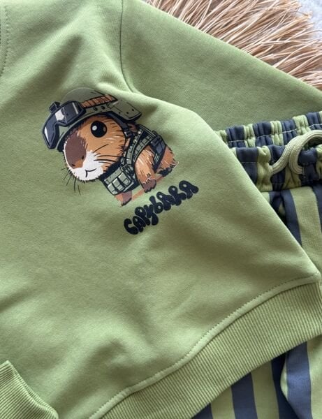 3 iplik kumaş unisex kışlık takım