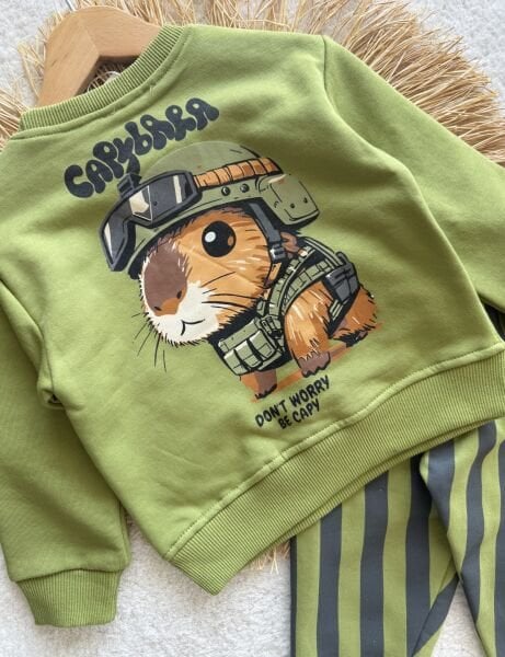 3 iplik kumaş unisex kışlık takım