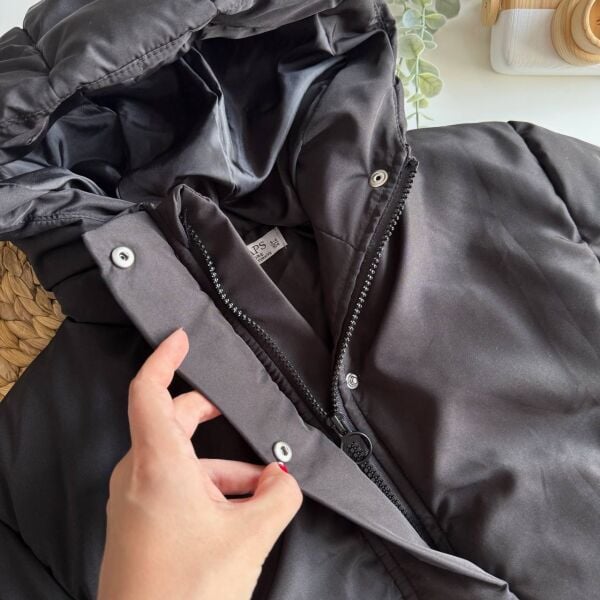 Unisex şişme kapüşonlu mont