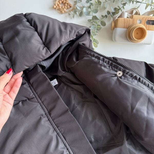 Unisex şişme kapüşonlu mont
