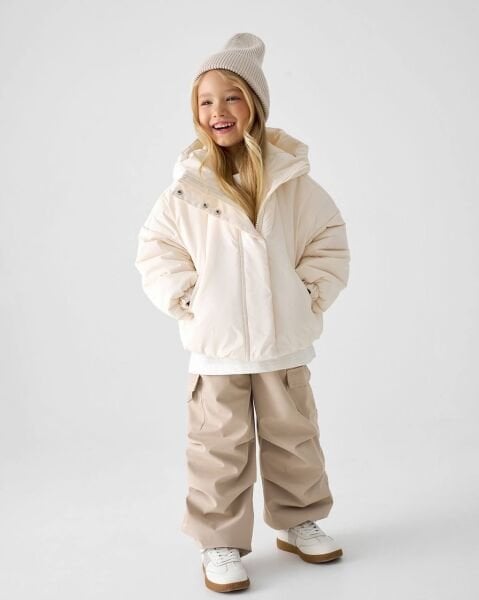 Unisex şişme kapüşonlu mont