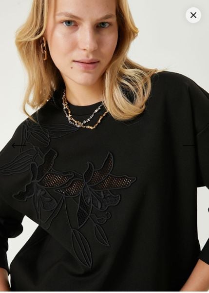 Nakışlı sweatshirt