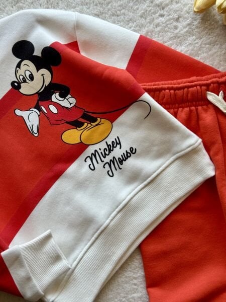 3 iplik kumaş kışlık unisex Mickey takım LUC