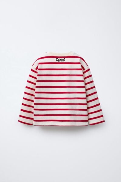 Laciel unisex çizgili t-shirt