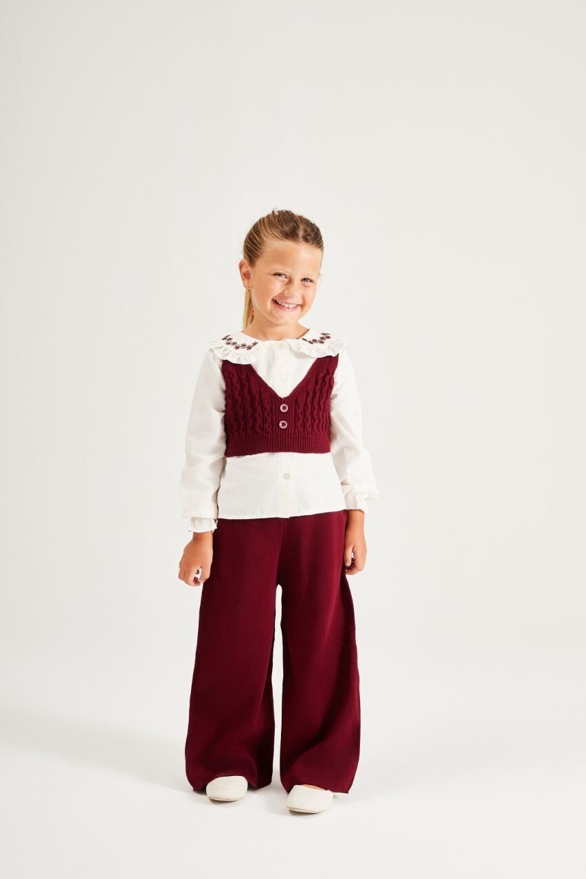 Kız çocuk kışlık 3lü triko set