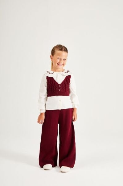 Kız çocuk kışlık 3lü triko set